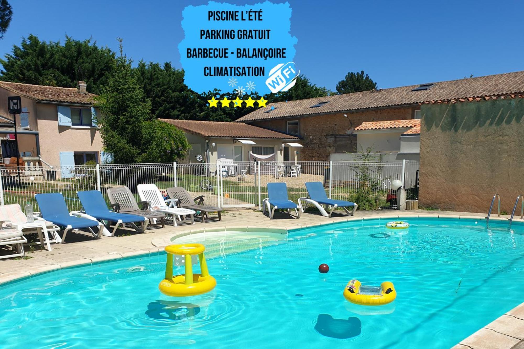 Bel Appartement T2 Climatise Avec Piscine Poitiers-Futuroscope-Creps De Poitiers Vouneuil-sous-Biard エクステリア 写真